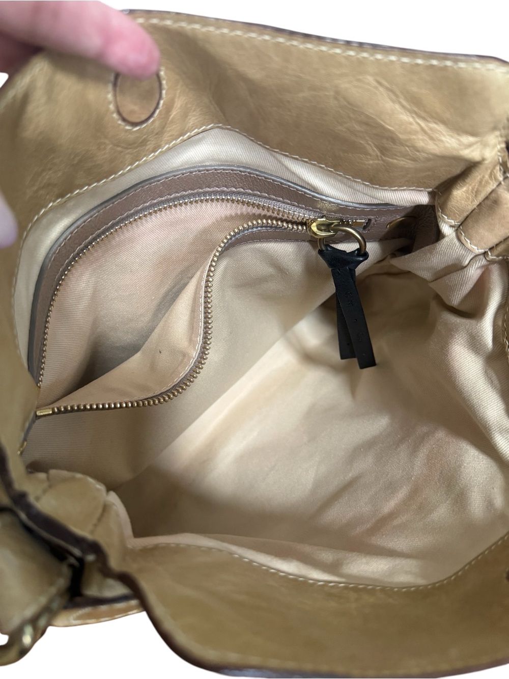 Vintage Chloe Beige Leather Shoulder Bag - Picture 9 of 16
